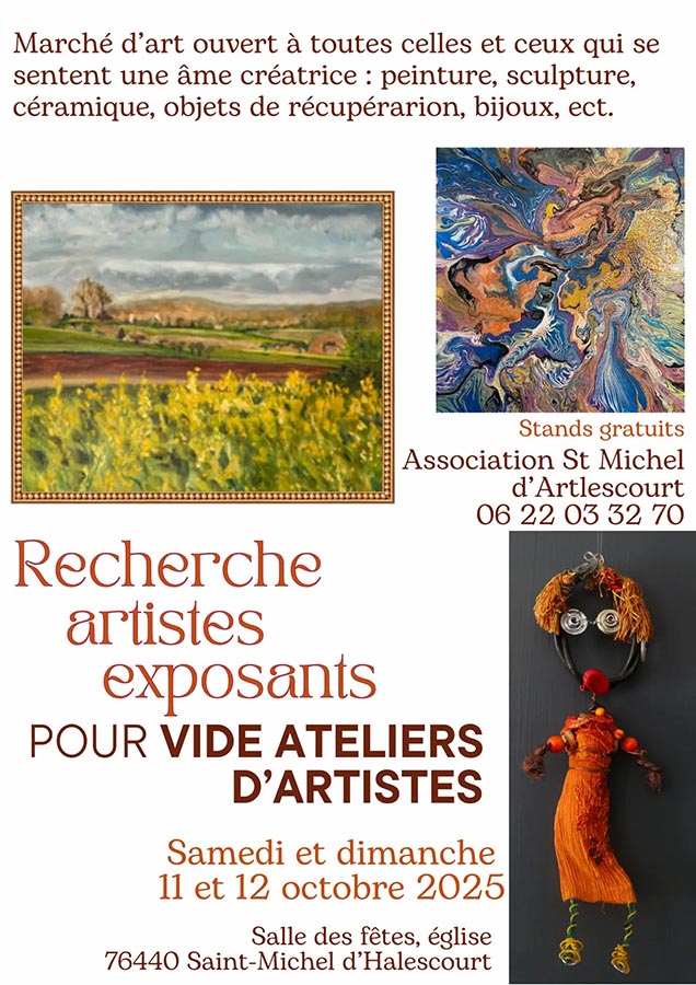 Salon artistique, Saint-Michel d'Halescourt, 2025